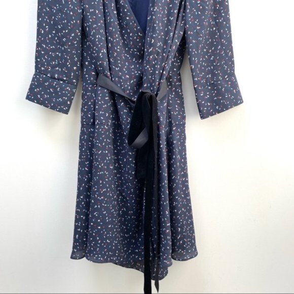 Slate & Willow Confetti‎ Wrap Mini Dress In Navy Blue Size - Picture 5 of 7